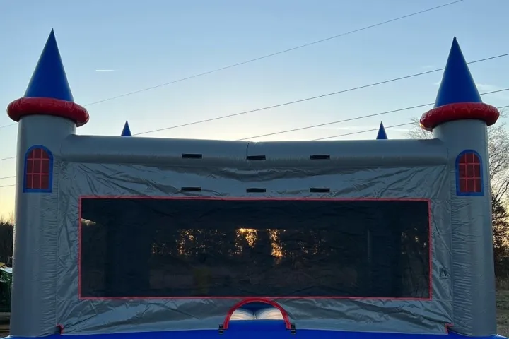 a close up of a tower