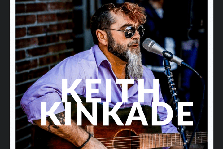 a man holding a guitar